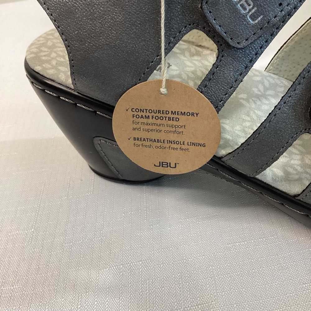JBU Jambu Women's Charcoal Gray Strappy Sandals NWT Size 9 - Picture 7 of 14